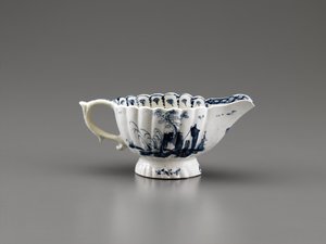 Salsera, de la manufactura de porcelana de Gousse Bonnin & G. A. Morris, 1770-72